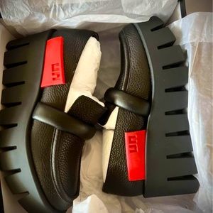 Black lugg loafers by United Nude